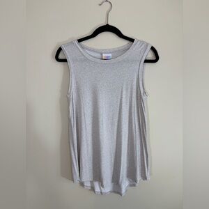 LuLaRoe Cocoa Tank Tee Gray XS High Neck High Low Hem NWOT